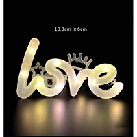 Đèn led trang trí dùng pin, đèn led trái tim mẫu chữ Love và I Love You 3 chế độ PK 009