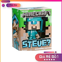 Mô hình steve giáp kim cương Minecraft chính hãng M o j a n g - J i n x