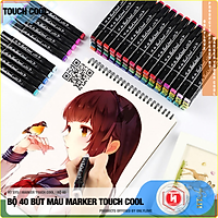 Bút màu Marker Touch Cool Cao Cấp - Bộ 30/40/60/80 - Màu Vẽ Chuyên Nghiệp - Vẽ Anime, Truyện Tranh Manga, Phong Cảnh, Thiết Kế Thời Trang, Đồ Họa, Mỹ Thuật Công Nghiệp- Giải quyết các vấn đề chuyên ngành hội hoạ - Hàng Nhập Khẩu