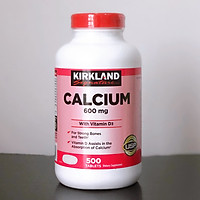 Thực phẩm chức năng Viên uống bổ sung canxi Kirkland calcium 600mg + d3 - hộp 500