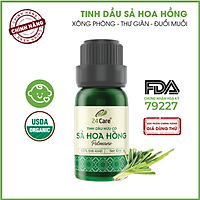 Tinh dầu Sả Hoa Hồng 24Care 10ML - Chiết xuất thiên nhiên, xông thơm phòng, xua đuổi côn trùng, làm dịu cảm giác khó chịu, cân bằng cảm xúc.