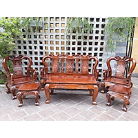 Bộ bàn ghế salon gỗ Lim Đen Tựa Tứ Linh