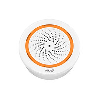 NEO Tuya Smart Zigbee Temperature Humidity Sensor Built-in Siren Alarm 3 in 1 90DB Sound Light Sensor T&H Sensor Work