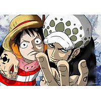 Poster A3 dán tường Anime, decal 30x42 trang trí có keo one piece wallpaper 26