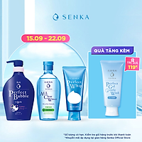 Bộ sản phẩm Senka làm sạch toàn diện (Sữa Tắm Senka Hương Linh Lan & Hoa Nhài 500ml + SRM Senka Perfect Whip 120g + Nước Tẩy Trang Senka Water Fresh 230 ml)