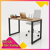Bàn làm việc gỗ CN chân chữ U, bàn làm việc chân sắt chứ u (50x100x75cm) BLV03