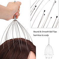 Body Massage Tool Kit Scalp Massager & Telescopic Back Scratcher Handheld Head Massager Scratcher for Deep Relaxation