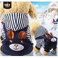 Quần áo yếm mặt gấu cute 2 màu dành cho chó mèo