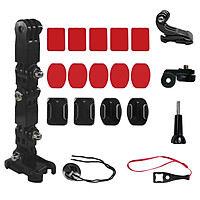 Motorcycle Helmet Chin Mount Holder Kit Camera Accessory with Adhesive Pads Mount Bases Replacement for GoPro Hero