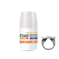 Lăn Khử Mùi Ngăn Mồ Hôi Chuyên Biệt Etiaxil Deodorant Douceur 48h Roll-On 50ML + Tặng Kèm 1 Băng Đô Tai Mèo (Màu Ngẫu Nhiên)