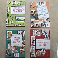 Combo 04 quyển tuyên bố quyền: Quyền con trai, quyền con gái, quyền của bố, quyền của mẹ