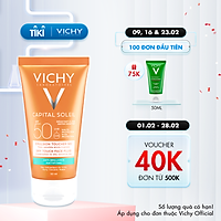 Kem Chống Nắng Không Gây Nhờn Rít Không Màu SPF50 Vichy Capital Soleil SPF50 Face Dry Touch (50ml) -100516689