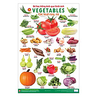 Bé Học Tiếng Anh Qua Hình Ảnh – Rau, Củ (Tái Bản)