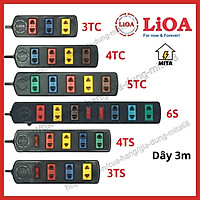 Ổ Cắm Điện LiOA Phổ Thông - Ổ Cắm Điện 3 lỗ - 4 lỗ - 5 lỗ - 6 lỗ - dài 3m - MITA