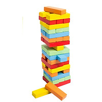 48 PCS Children's Building Stacked High Toys Wood Color Accumulation Early Learning Puzzle Game Toys Children's Day Gift
