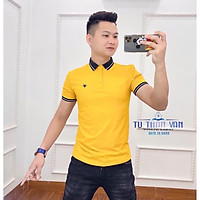 ÁO THUN NAM CỔ TRỤ THÊU HÌNH CỰC HOT TRẺ TRUNG, THANH LỊCH SIÊU ĐẸP MẪU MỚI THỜI TRANG CAO CẤP YB009