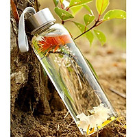 COMBO 2 Bình nước thủy tinh - Bình đựng nước có dây xách dung tích 500ml.