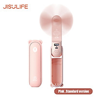 JISULIFE Mini Handheld Fan Power Bank Dual-use 129g Portable and Fodable Type-C Charging 4800mAh Rechargeable Silent