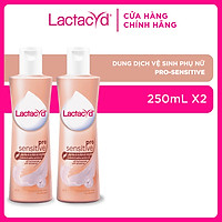 Bộ 2 chai Dung Dịch Vệ Sinh Phụ nữ Lactacyd Pro Sensitive Cho Da Nhạy Cảm 250ml/chai