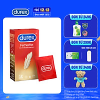 Bao cao su Durex Fetherlite Hộp 12 Bao