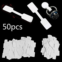 50pcs White Paper Stickers Retail Store Blank Price Tags Necklace Ring Jewelry Labels For Stationery / Shoes / Clothing