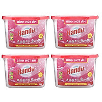 Combo 4 hộp hút ẩm HANDO khử mùi nấm mốc hương hoa hồng 450ml