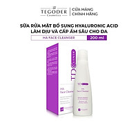Sữa rửa mặt bổ sung Hyaluronic acid làm dịu và cấp ẩm sâu cho da Tegoder HA face cleanser 200 ml mã 7467