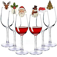 10 Pcs/set Cup Card Wine Glass Decoration Home Table Place Decorations Christmas Party Supplies