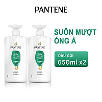 Combo 2 Dầu Gội PANTENE Suôn Mượt Óng Ả 650g/650ml