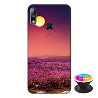 Ốp lưng điện thoại Asus Zenfone Max Pro M2 hình Hoa Tím Hoàng Hôn tặng kèm giá đỡ điện thoại iCase xinh xắn - Hàng chính hãng