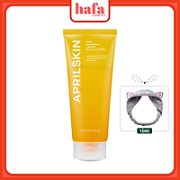 Sữa Rửa Mặt Tạo Bọt Dịu Nhẹ, Dưỡng Ẩm, Có pH Thấp APRILSKIN Real Calendula Foam Cleanser 200g + Tặng Kèm 1 Băng Đô Tai Mèo Xinh Xắn ( Màu Ngẫu Nhiên)