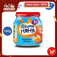 Thịt gà tây xay nhuyễn với rau củ FrutoNyanya 100g
