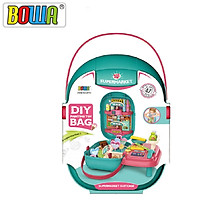 Bộ đồ chơi nhập vai BOWA 8772 - Bộ siêu thị 47 chi tiết