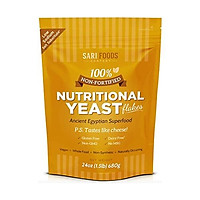 Pure Natural Non-Fortified Nutritional Yeast Flakes (8 oz.) Whole Food Based Protein Powder, Vitamin B Complex, Beta-glucans and All 18 Amino Acids