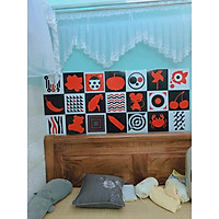 Tranh Đen Trắng - Thẻ kích thích thị giác cho bé, Đồ chơi an toàn