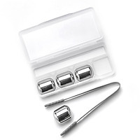 Xiaomi Circle Joy bằng thép không gỉ Làm lạnh hình khối có thể tái sử dụng Ice Cube kim loại Whisky