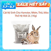 Cát Vệ Sinh Cho Hamster,Nhím,Thỏ,Mèo Thế Hệ Mới 2L (1Kg) - ( Mùi Ngẫu Nhiên )