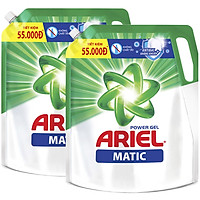 Combo 2 Túi Nước Giặt Ariel Matic Đậm Đặc (2.3kg/ Túi)