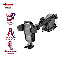 Giá Đỡ Điện Thoại Dùng Trên Xe Ô Tô VIVAN Phù Hợp Điện Thoại 4.0-6.5 inch Xoay 360 Độ - Hàng Chính Hãng
