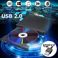 External USB2.0 DVD RW CD Writer Slim Drive Burner Reader Player For PC Laptop