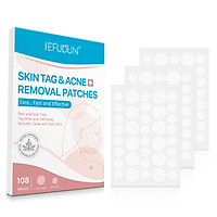 108PCS Skin Tag Remover Patches Acne Blemish Remover Pimple Absorbing Cover Anti-Infection Invisible Hydrocolloid