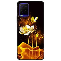 Ốp lưng dành cho Vivo Y21 - Vivo Y21s mẫu Sen Trắng Vàng 1