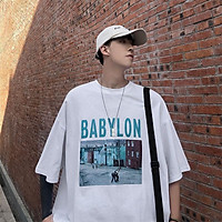 2 Color【M-3XL】Summer New Style Fashion Photo Printed Graphic Short Sleeve T-shirt Men Breathable Unisex Half Sleeve T-shirt Oversize Student Short T-shirt Couple Wear