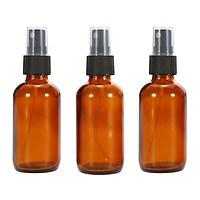 Bộ Chai Xịt Phun Sương Anself Thuỷ Tinh Hổ Phách Nắp Đen (3 Chai) (50Ml)