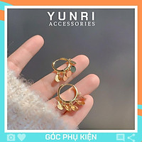 Bông tai nữ tròn cá tính Hàn Quốc phụ kiện trang sức dễ thương D2BTT001