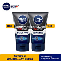 Bộ 2 Sữa Rửa Mặt Nivea Men Bùn Khoáng Sáng Da Và Mờ Vết Thâm Mụn (100g*2)