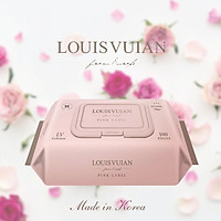 Khăn ướt cho bé LOUISVUIAN (100 miếng/gói) chiết xuất hoa hồng dịu nhẹ (chính hãng Hàn Quốc)