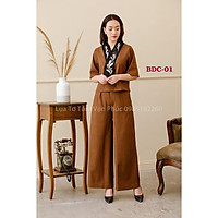 Đồ Lam Đi Chùa - SET Bộ Đồ Đũi Siêu Mịn Đẹp, Co Dãn (Cổ thêu hoa dây)