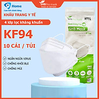 Khẩu Trang KF94, Kháng Khuẩn, Chống Bụi, Màu Trắng 4D SHBPro mask