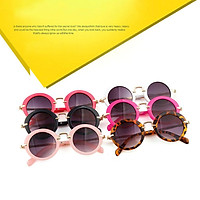 Vintage Retro Round Baby Boys Girls Kids Leopard Sunglasses Uv400 Goggle